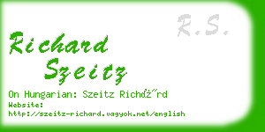 richard szeitz business card